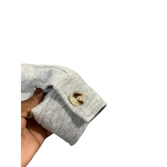 NWT Cupcakes & Cashmere Gray Basic Cozy Fleece Oversized Shacket Size Large - Picture 6 of 10